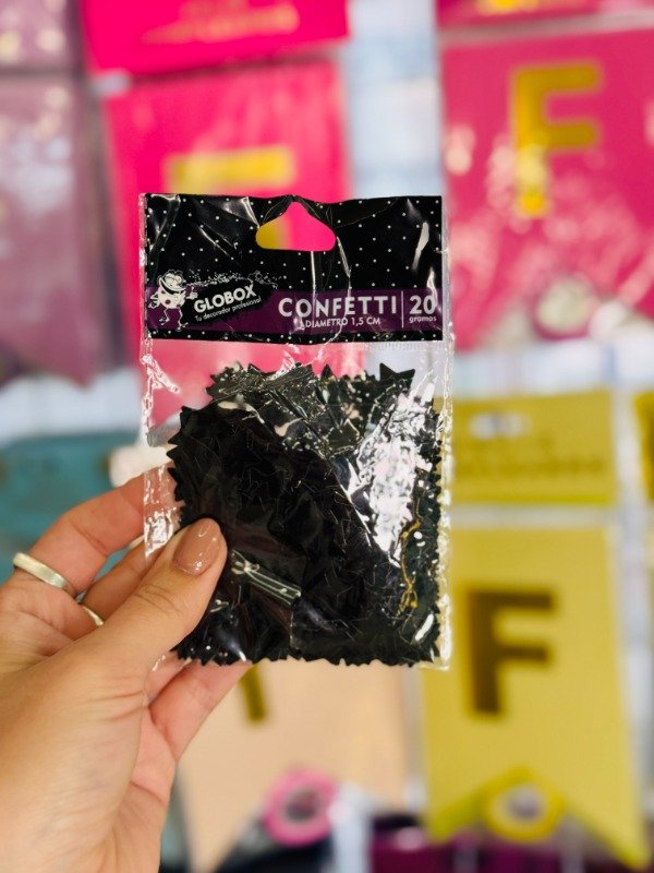 Producto - Confetti estrellas negras