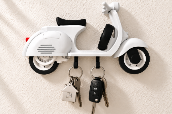 Producto - Porta Llaves Vespa Moto Scooter Perchero De Pared - 1
