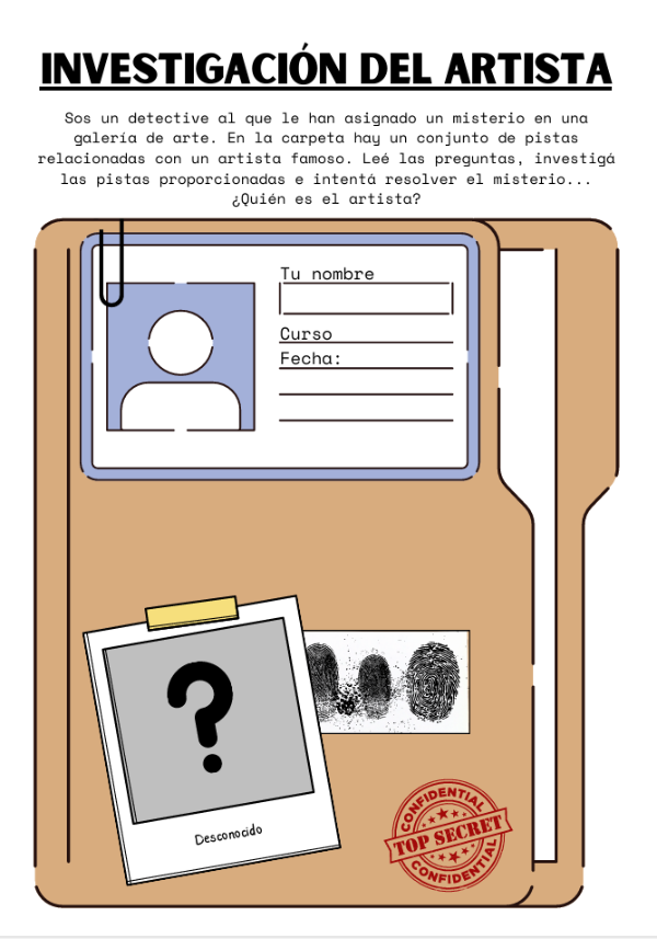 Producto - Investigando a un artista. Aprendizaje por descubrimiento
