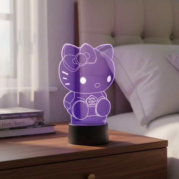 Producto - Velador Led Kitty sentada