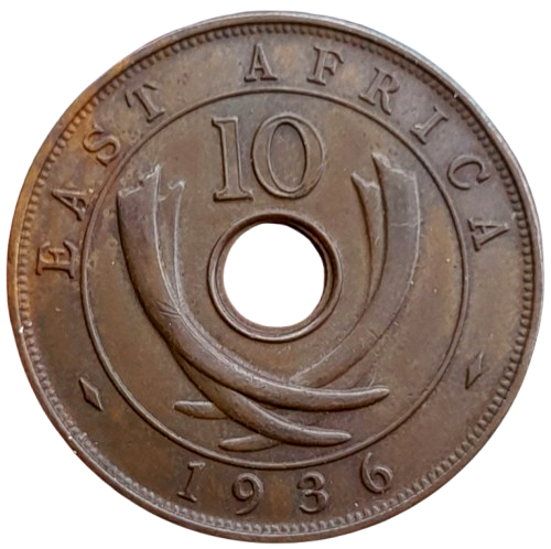 Producto - Africa Oriental Británica 10 Cents 1936 Eduardo VIII Km#19 VF++ Dificil!