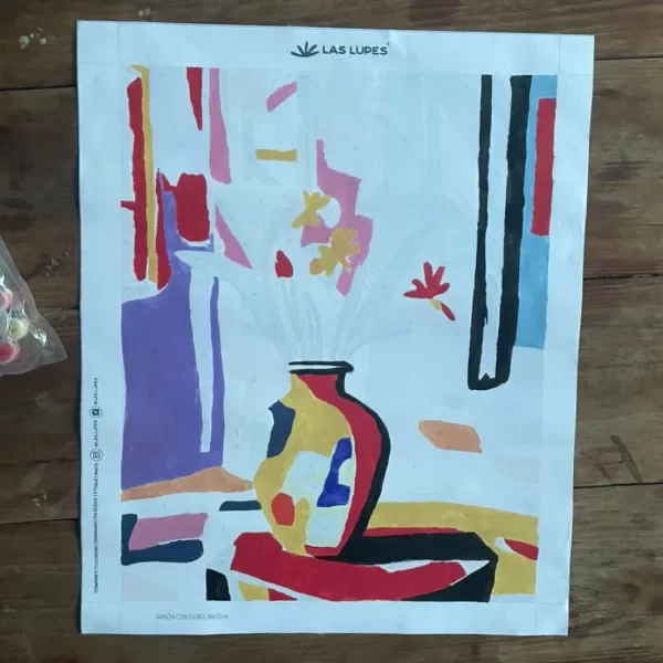 Producto - PINTANDO CON NÚMEROS - Jarrón con flores - 2