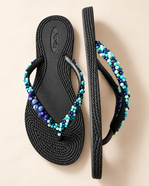 Producto - Ojotas bordadas Ocean - 1