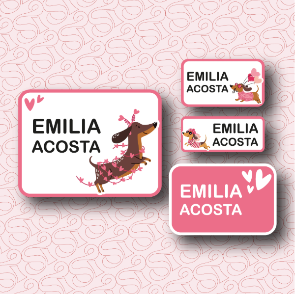 Producto - Etiquetas nombre y apellido tuppers, botellas