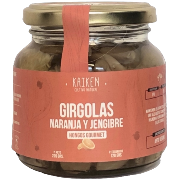 Producto - Gírgolas en conserva a la naranja y jengibre - 220g [Kaiken]