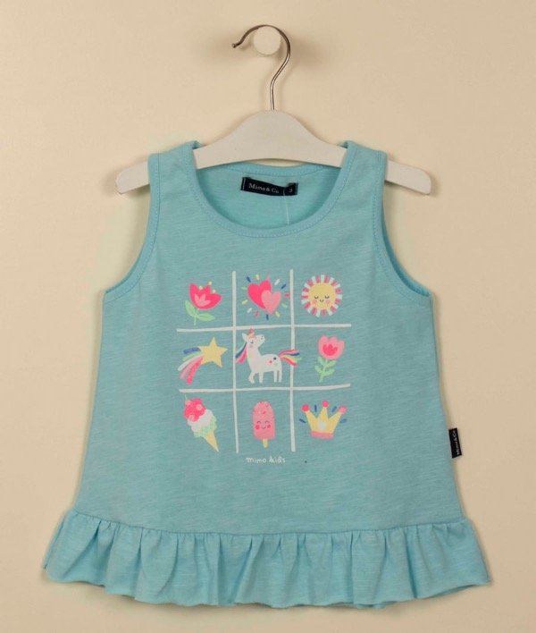 Producto - Musculosa Stikers celeste MM