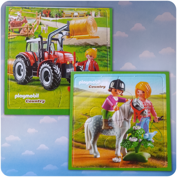 Producto - Set de 2 Rompecabezas Playmobil - Country (4 piezas cada uno)