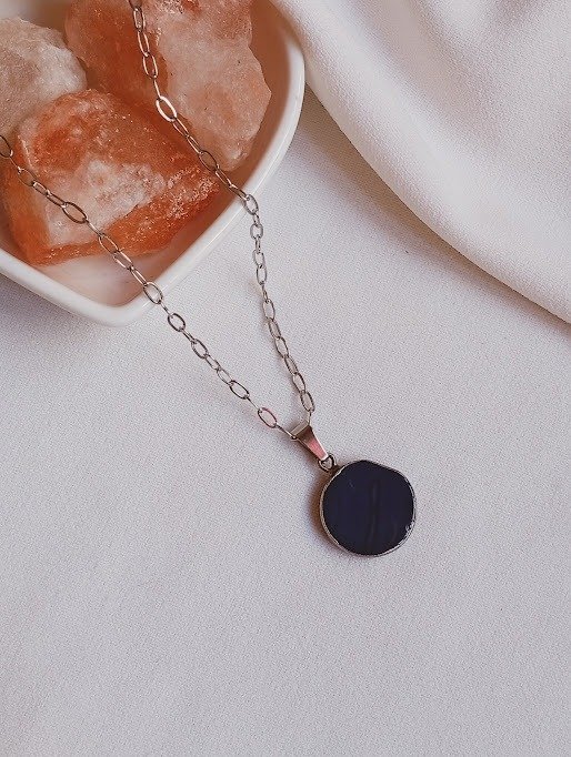 Producto - Collar ágata azul - Acero quirúrgico