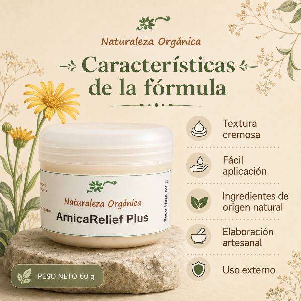 Producto - Crema de Árnica Natural ArnicaRelief Plus bienestar y alivio natural - 5