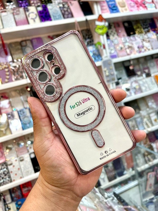 Producto - Funda Mag Safe Stras con protección de cámara Samsung S26 Ultra