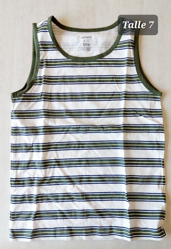 Musculosa carters talle 7 rayada
