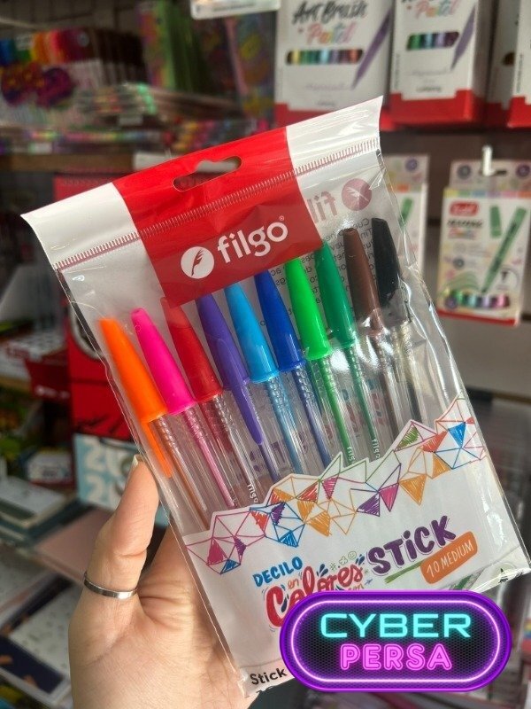 Producto - Lapiceras Filgo Stick de colores trazo medio x 10