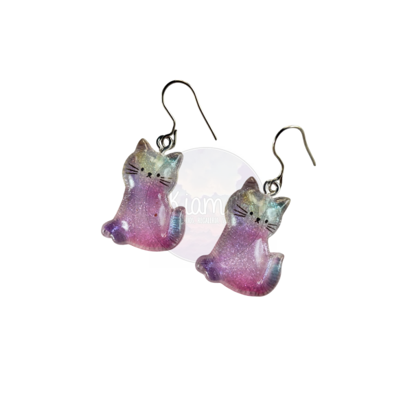 Producto - Aros gatitos galaxia