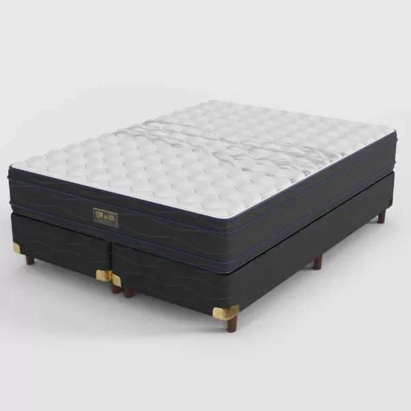 Producto - Conjunto de Resorte Diamante con Euro Pillow - Super King