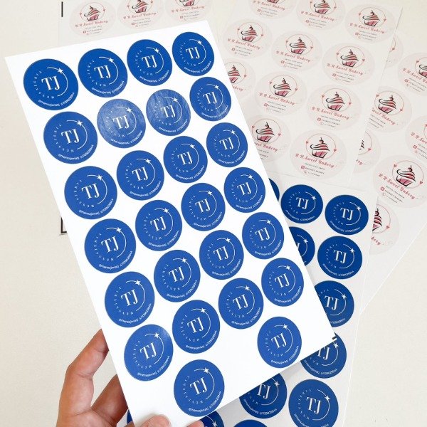 Producto - 50 stickers circulares con LOGO 3,5cm