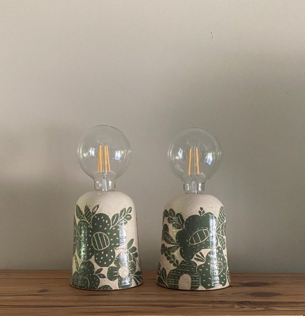 Producto - Velador Faro Flor verde sin pantalla - A PEDIDO