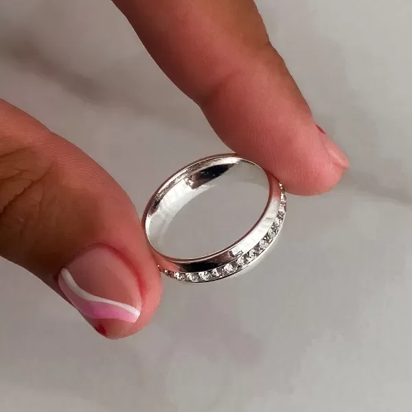 Producto - ANILLO MAJO BRILLANTE ACERO BLANCO