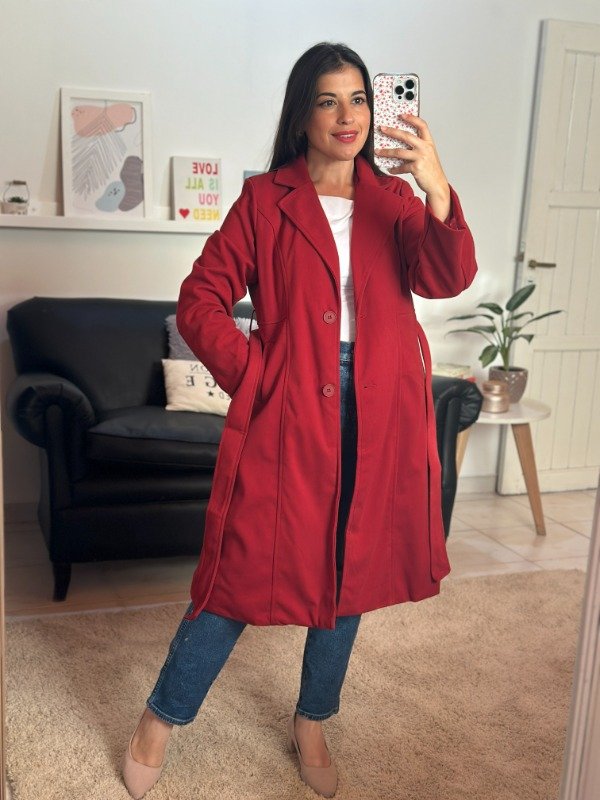 Producto - Tapado Alma importado (Bordó) - Talle M