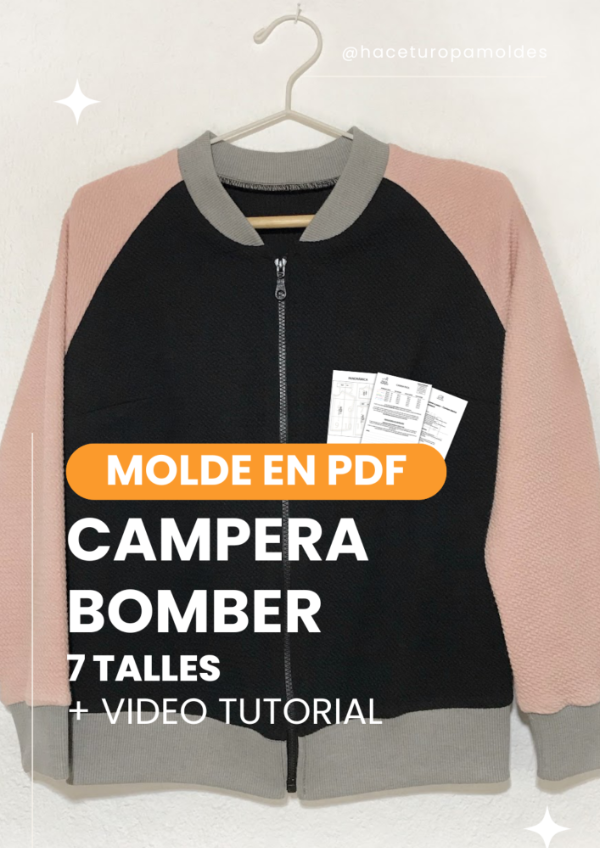 Producto - MOLDE CAMPERA BOMBER + VIDEO TUTORIAL