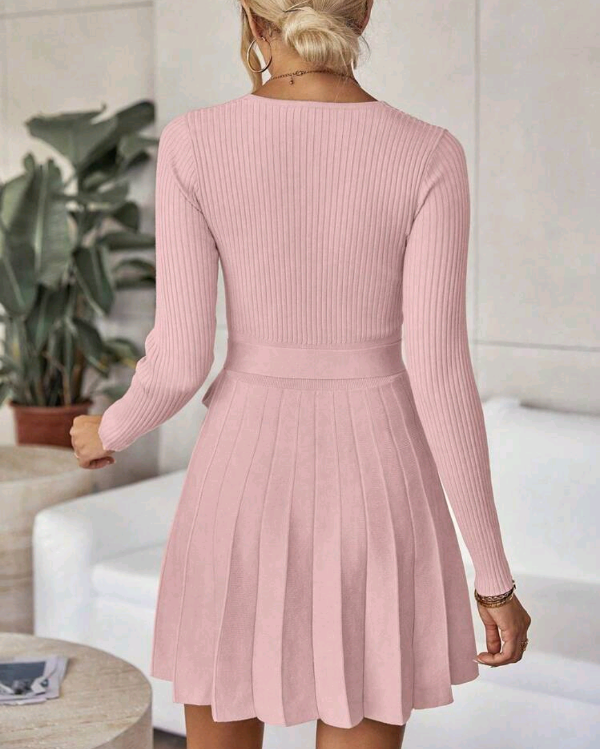 Vestido sweater rosa importado talle S — imagen 2