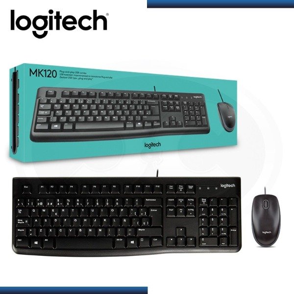 Producto - Kit teclado y Mouse Logitech MK120 Español
