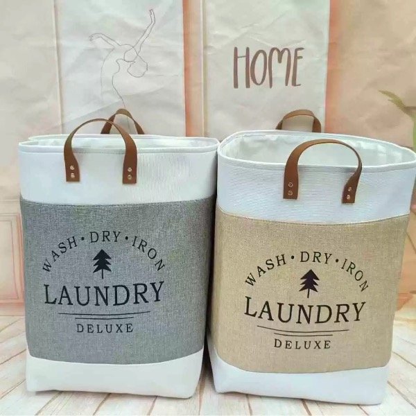 Producto - Canasto de tela con manija 32x37x54