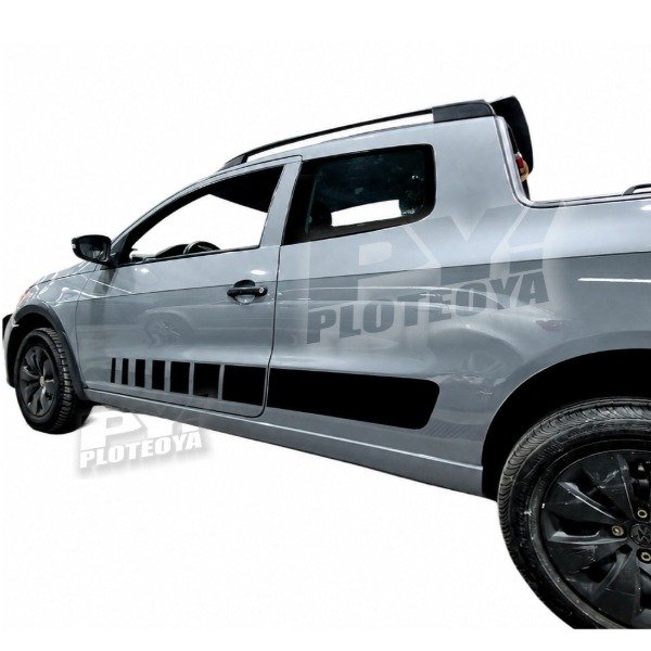 Producto - Calcos Franja Sport para Volkswagen Saveiro Doble Cabina - Ploteoya - 1