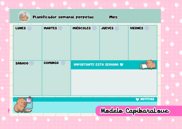 Producto - Planificador imantado semanal + fibron con borrador!