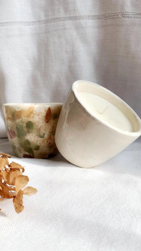 Producto - Cuenco blanco vcon vela de jazmín