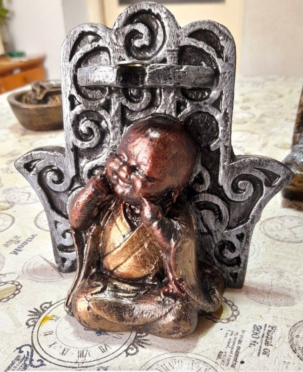 Producto - cascada buda mano 15 x 15 cm pintada