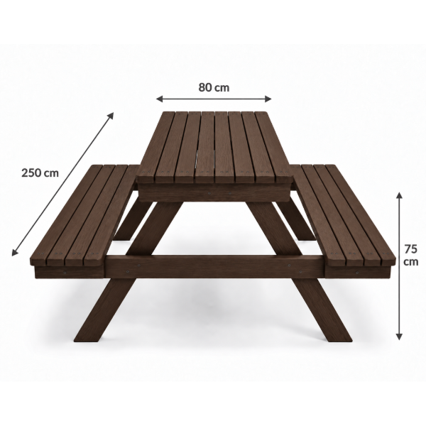 Producto - Mesa Canadiense Picnic 8 Personas Madera Plastica - 1