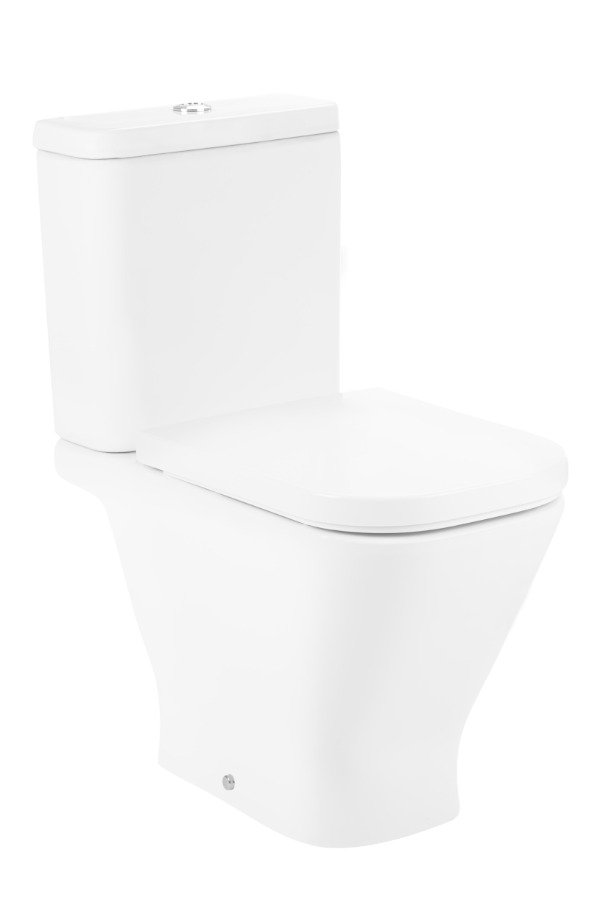 Producto - Inodoro largo RIMLESS de pie con salida dual The Gap