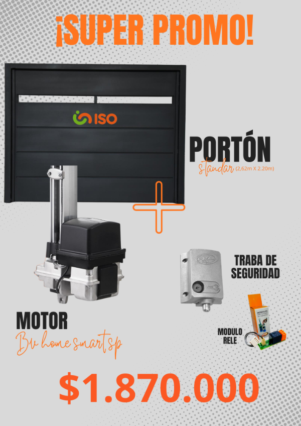 Producto - Portón Levadizo Automático Medidas Standard de 2620 X 2200