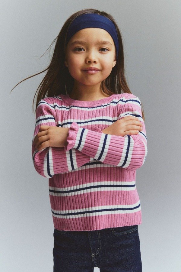 Producto - Sweater HyM rayado en canale rosa