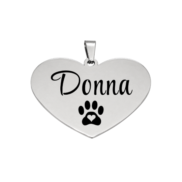 Producto - Chapita Personalizable Corazon - patita perro corazon - 0