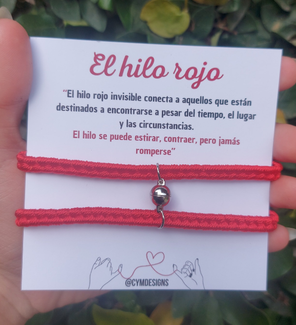 Producto - Pulseras hilo rojo para compartir con IMAN bolita P.