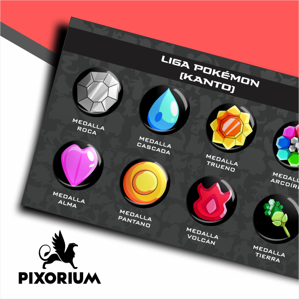 Producto - PACK DE PINES MEDALLES LIGA POKÉMON