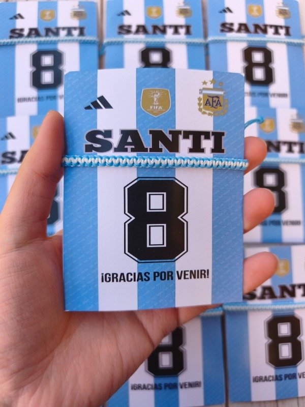 Producto - Pulseras Souvenirs Argentina camiseta sin dije