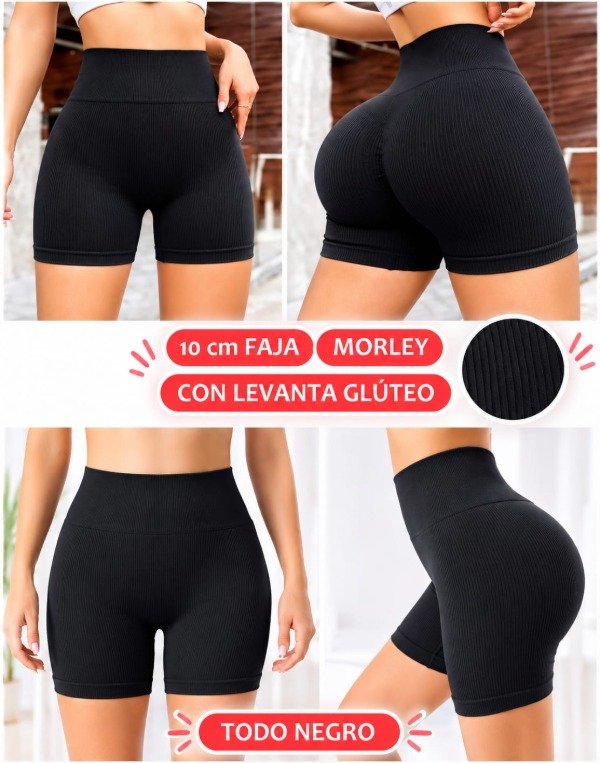 Producto - CALZA DEPORTIVA CORTA SOLO COLOR NEGRO (A44 B) - 0