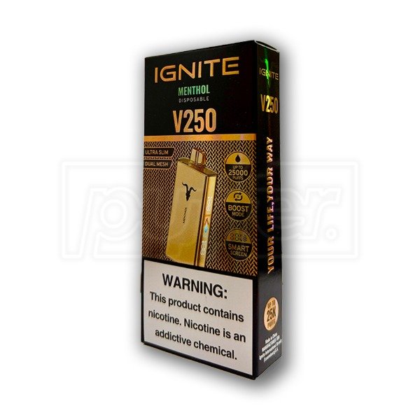 Producto - Ignite V250 Gold - Menthol (25.000 PUFFS RECARGABLE)