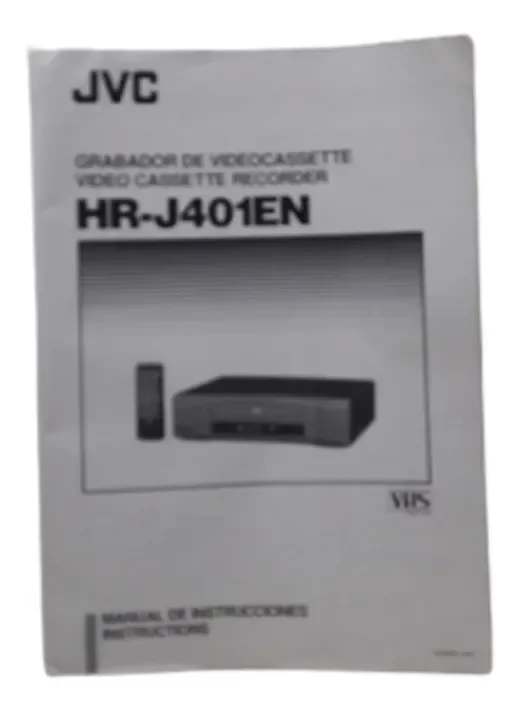 Producto - Jvc Videocasetera Hrj401en Manual De Instrucciones (usado)