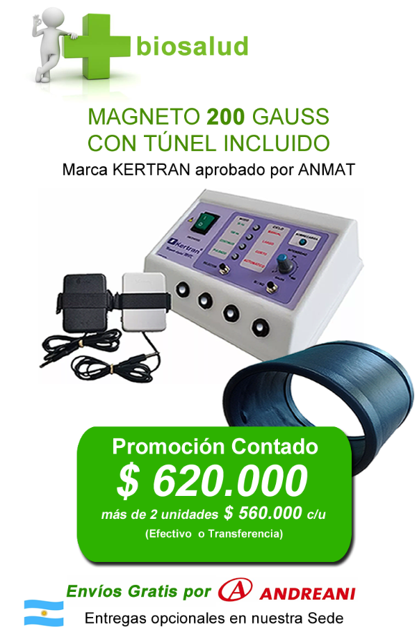 Producto - Magneto M4K KERTRAN 200 Gauss, con dos Solenoides + tunel para extremidades