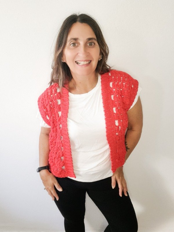 Producto - Patrón Chaleco ARREBOL (Tejido Plano y Terminaciones simil Tricot - SIN VIDEOS)