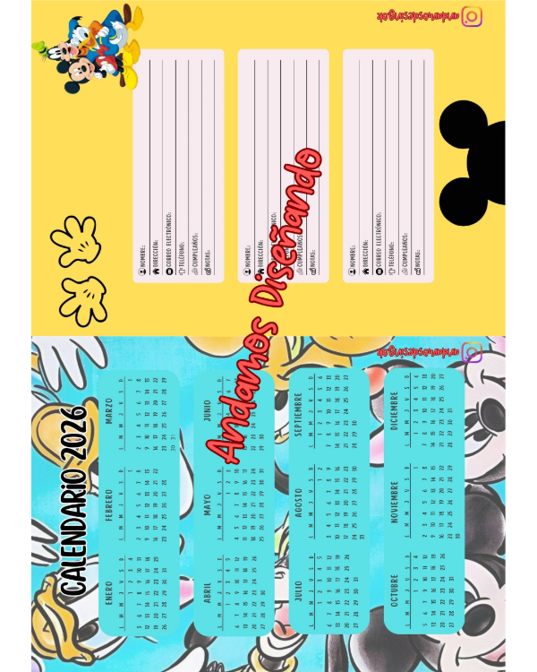 Producto - AGENDA IMPRIMIBLE 2026. MICKEY EDITION - 2