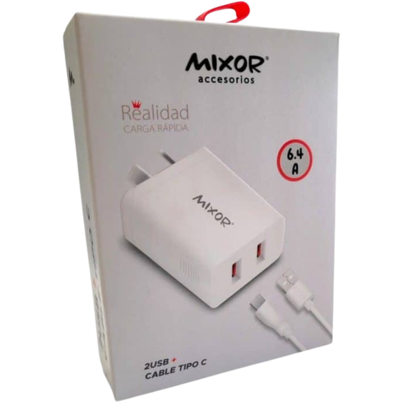 Producto - Cargador Mixor Realidad 6.4A TIPO C