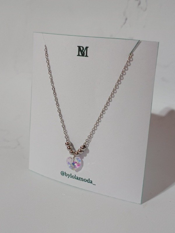 Producto - Collar corazón tornasol