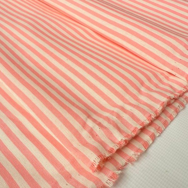 Producto - Gross RAYADO con apresto 1,60 ancho ROSA