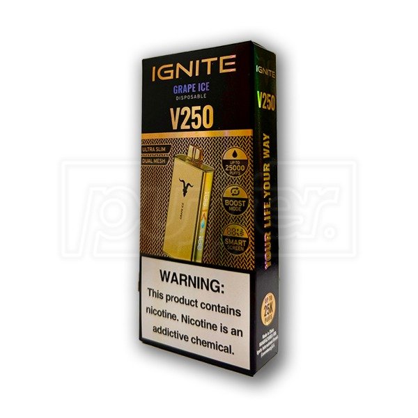 Producto - Ignite V250 Gold - Grape Ice (25.000 PUFFS RECARGABLE)