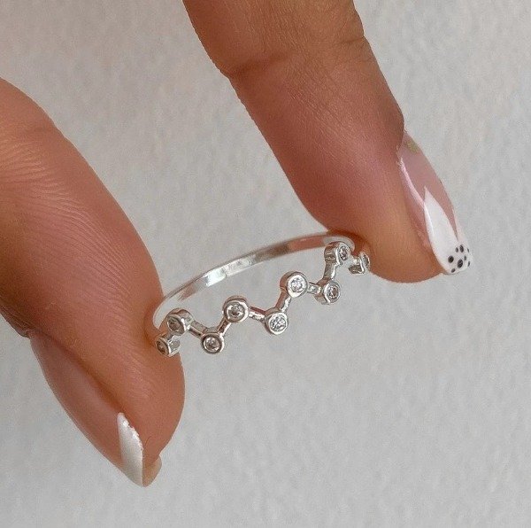 Producto - ANILLO ZIG ZAG MINI BRILLANTES T18