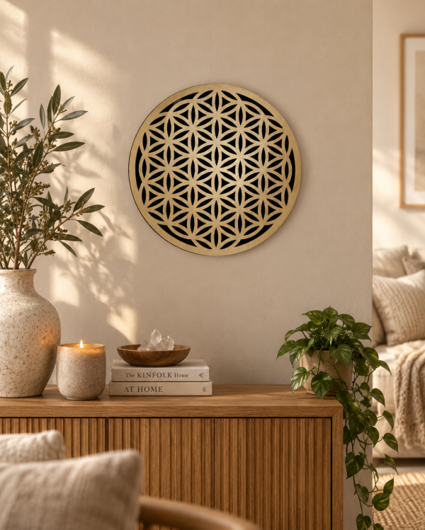 Producto - Cuadro Flor de la Vida Dorado 34 cm - 2